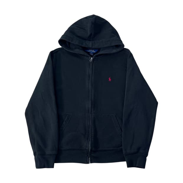 W 95 폴로랄프로렌 스몰포니 블랙 후드집업