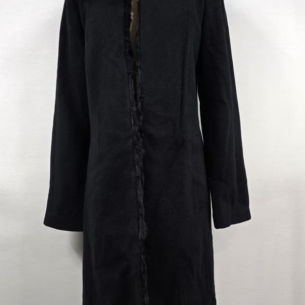 캘빈클라인 앙고라 울 코트 블랙 M