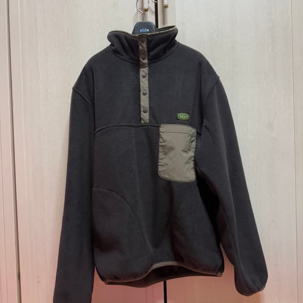 [M]더레스큐 후리스 풀오버 올리브 브라운