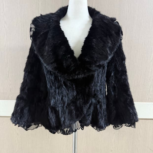 Red Rex Leather 블랙 밍크 자켓 66