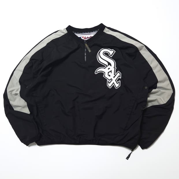 마제스틱 올드스쿨 화이트삭스 아노락 웜업 바람막이