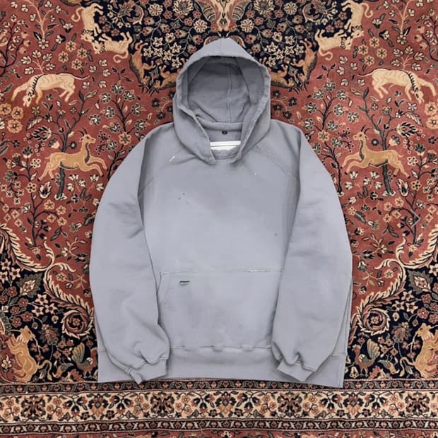 블랙아웃 커티드 스카 후디 xl