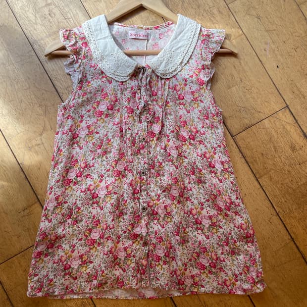 floral collar sleeveless