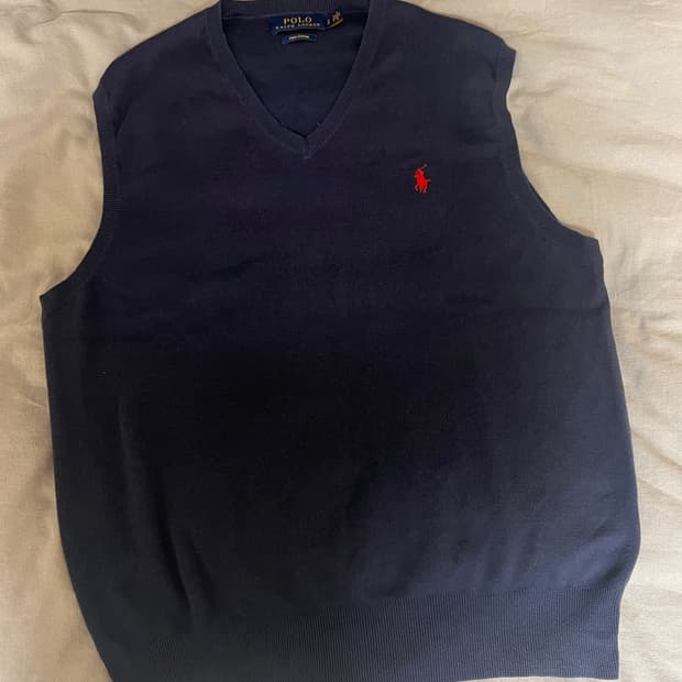 폴로 랄프로렌 니트 베스트 피마코튼 네이비 S