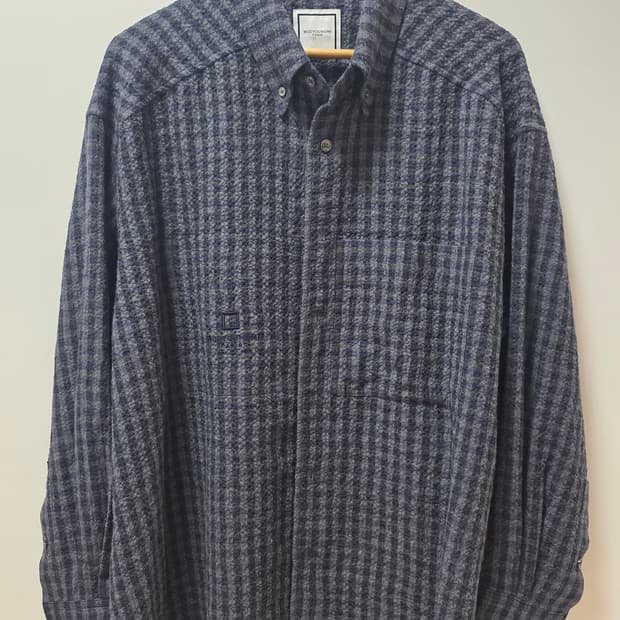 우영미 25FW 깅엄 체크 셔츠 그레이 [46]