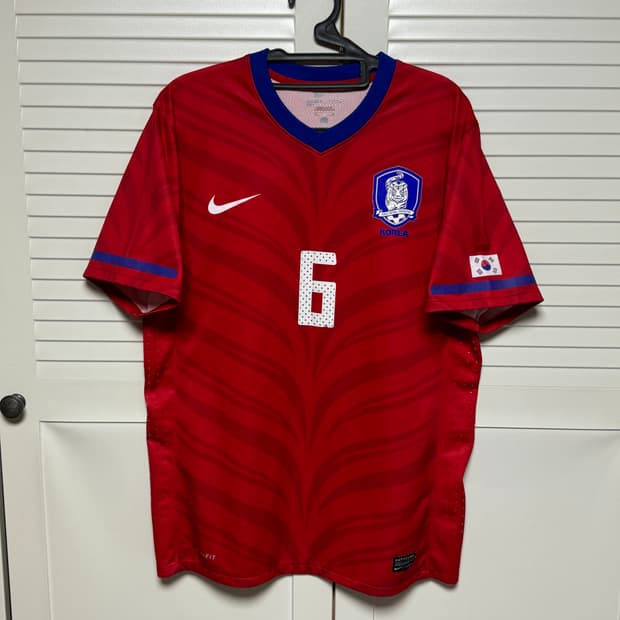 10-12 나이키 대한민국 홈 지급용 유니폼 반팔 No.6 김보경