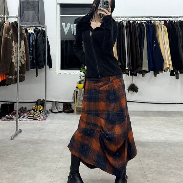 센소유니코 i+mu 드레이프 스커트