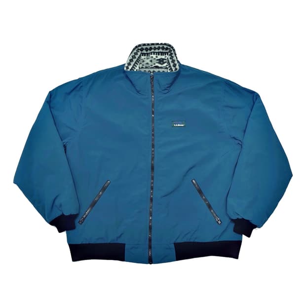 엘엘빈 빈티지 웜업 자켓 90s L (105) 아즈텍 봄버