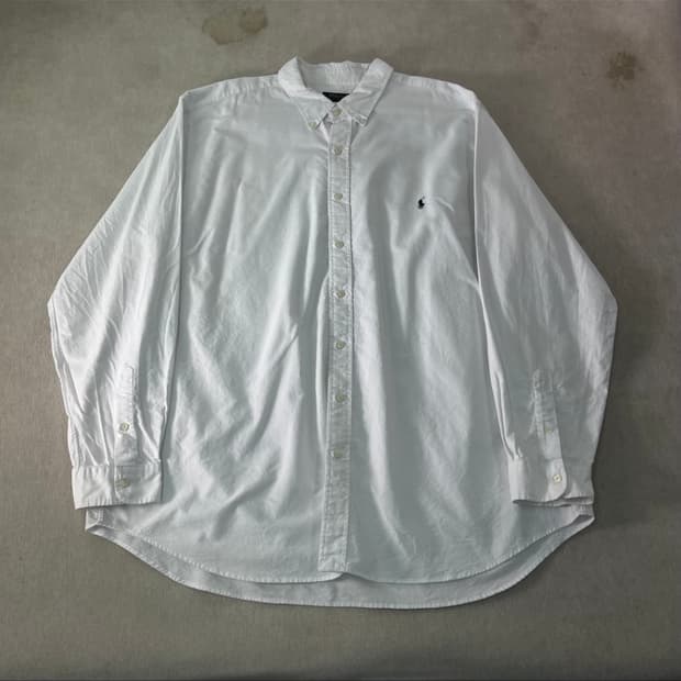 폴로 랄프로렌 신형라벨 화이트 셔츠 3XL