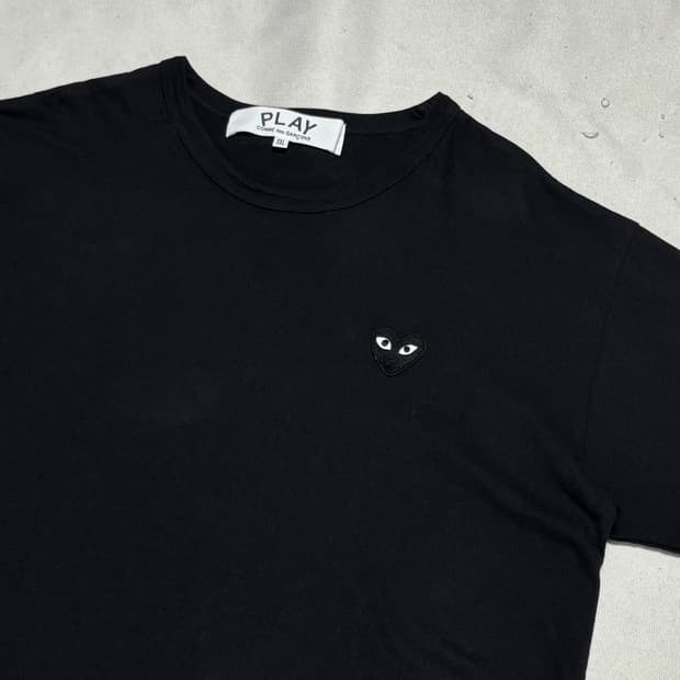 2XL 꼼데가르송 블랙 하트와펜 티셔츠
