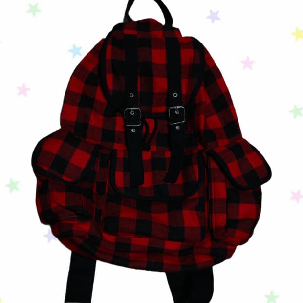 체크 쓰리포켓 백팩