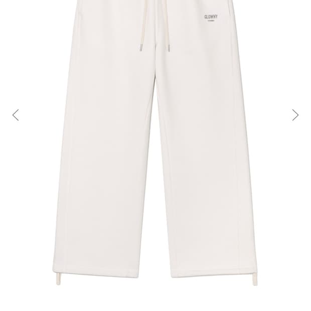 글로니 드로스트링 스웻팬츠 화이트