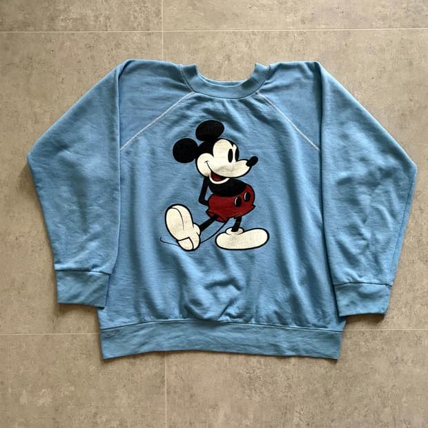 80's 월트 디즈니 오리지널 미키 마우스 스웻셔츠 L