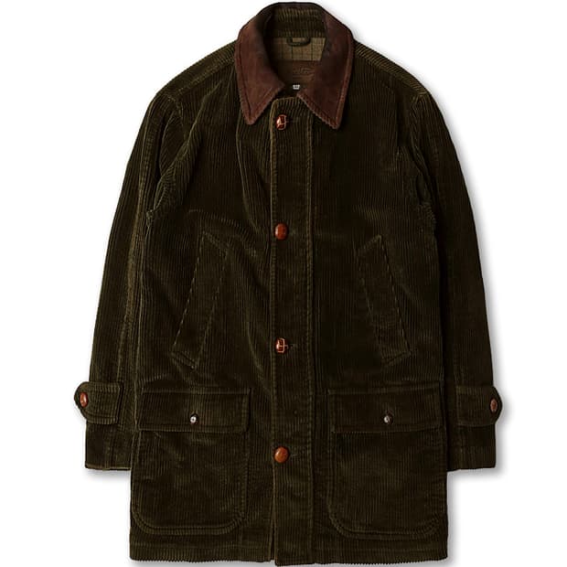 발스타리노 [Valstarino] 다크 카키 코듀로이 롱 필드자켓 이태리