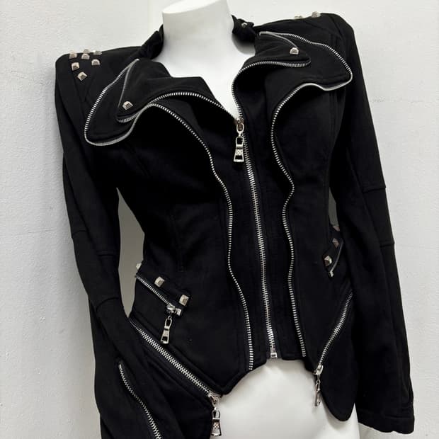 00’s Rare Design Zipper&Stud Detail demo