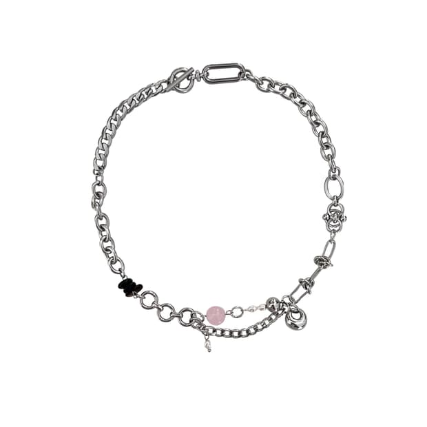 Pink pearl necklace
