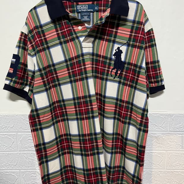 빅 포니 플레이드 폴로 셔츠