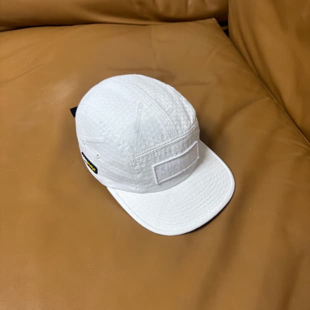 슈프림 캠프캡 모자 박스로고 코듀라 립스탑 화이트