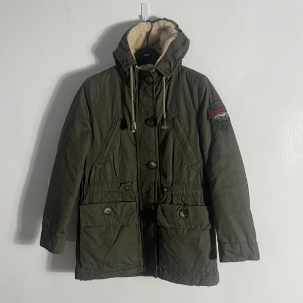 티니위니 카키색 털 안감 후드 야상 점퍼 xs