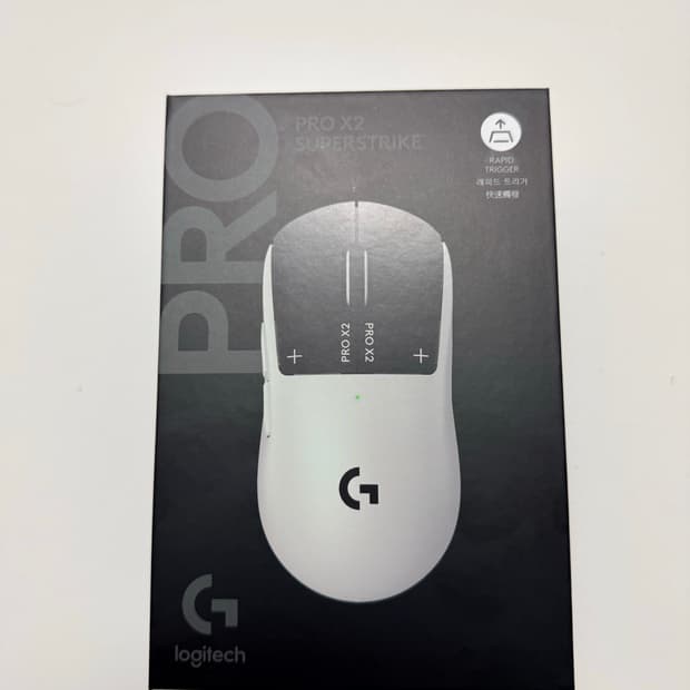 로지텍 G 프로 X 2 슈퍼스트라이크 무선 게이밍 마우스 실버 블랙 