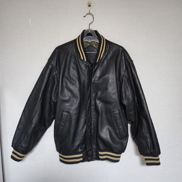 90s 브랜따노 양가죽 항공 점퍼 100