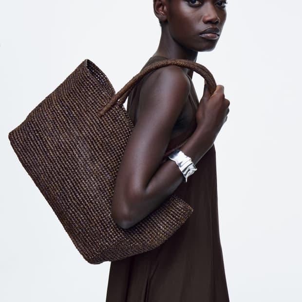 cos 코스 우즌 토트백 다크브라운