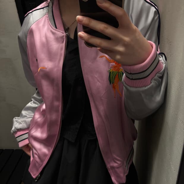 GO ON MYSTERY 자수 스카잔 수베니어 자켓