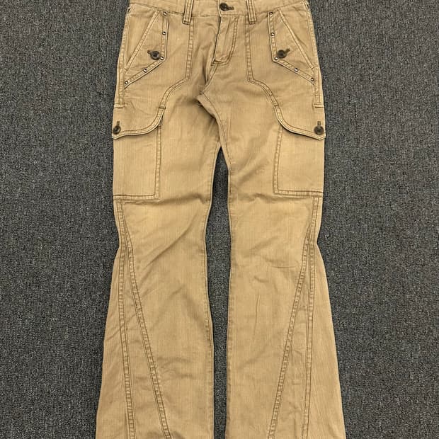 S)Japanese vintage y2k 로우라이즈 부츠컷 카고팬츠