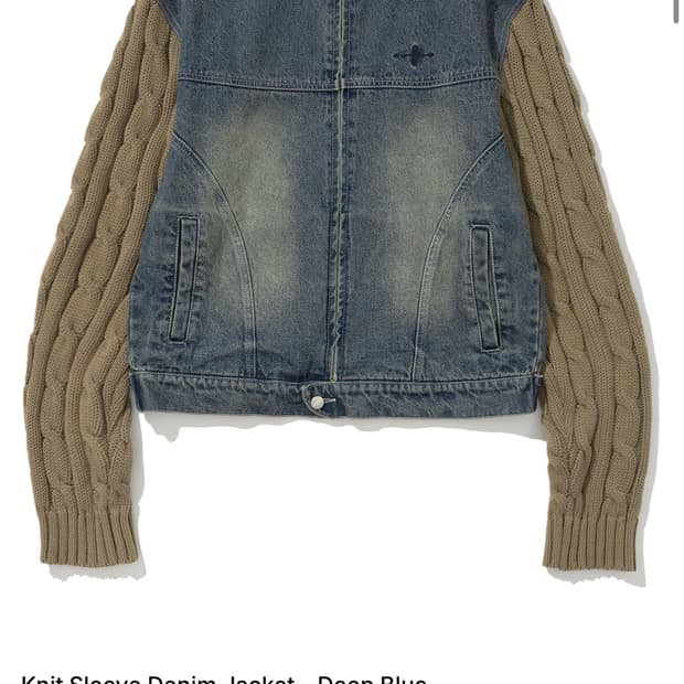 낫포너드 Knit Sleeve Denim Jacket M사이즈