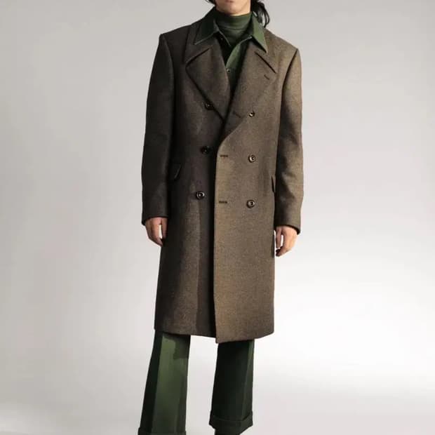 르메르 19FW 더블 브레스티드 울 코트 그레이 50사이즈