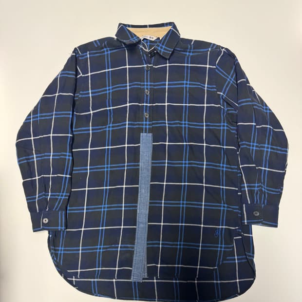 유니클로 X JW앤더슨 오버핏 빈티지 체크셔츠