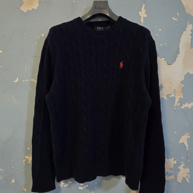 폴로 랄프로렌 케이블 니트 네이비 L