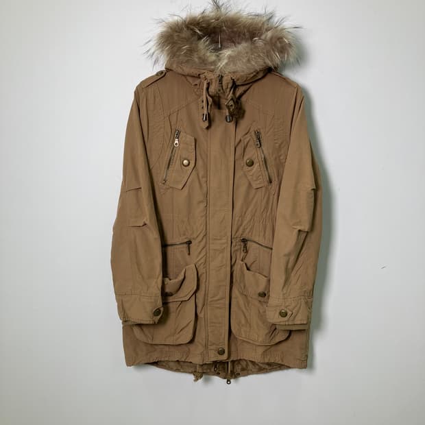 OZOC 베이지 롱야상 점퍼 38