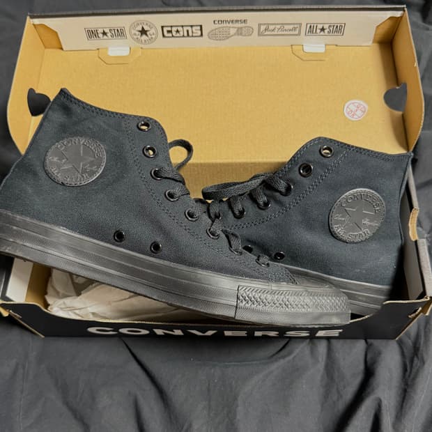 컨버스 하이 블랙 모노크롬 270