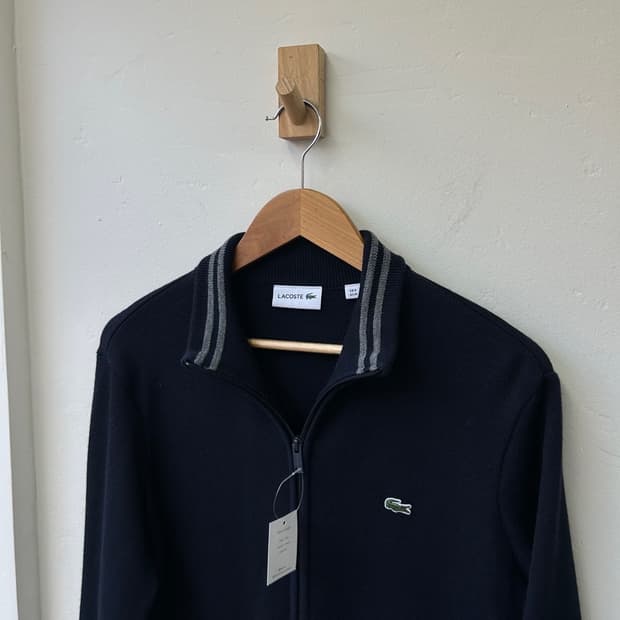 15825 - 라코스테 울 니트 집업 (울 100%)