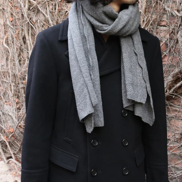 꼼데가르송 트리콧 울 니트 머플러