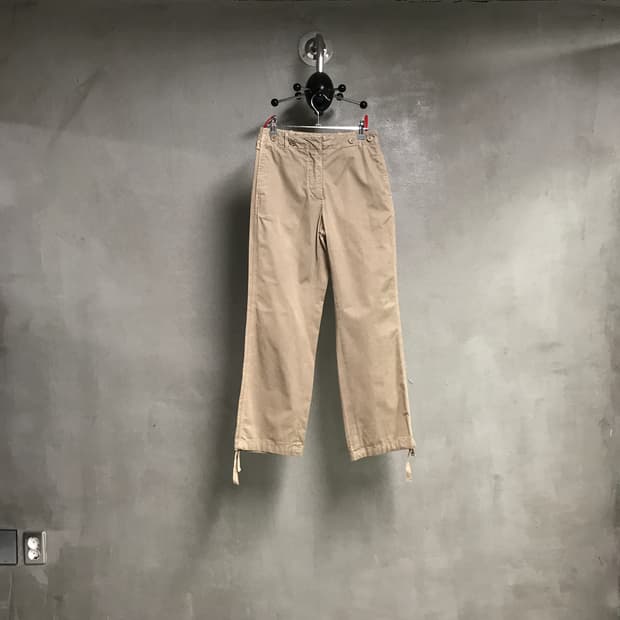 프라다 코튼 팬츠 베이지 38(W)