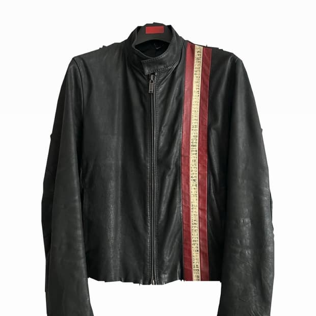 Dirk bikkembergs sheepskin leatherjacket
