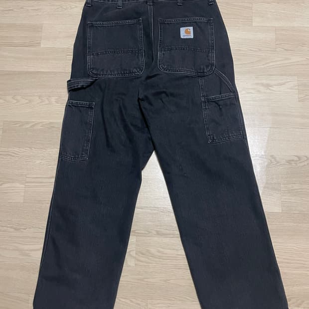 칼하트 싱글니 31x32 블랙 스톤 워시드