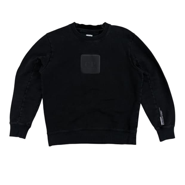 [M] C.P 컴퍼니 로고 스웻셔츠 크루넥 넥 로고 밴딩 