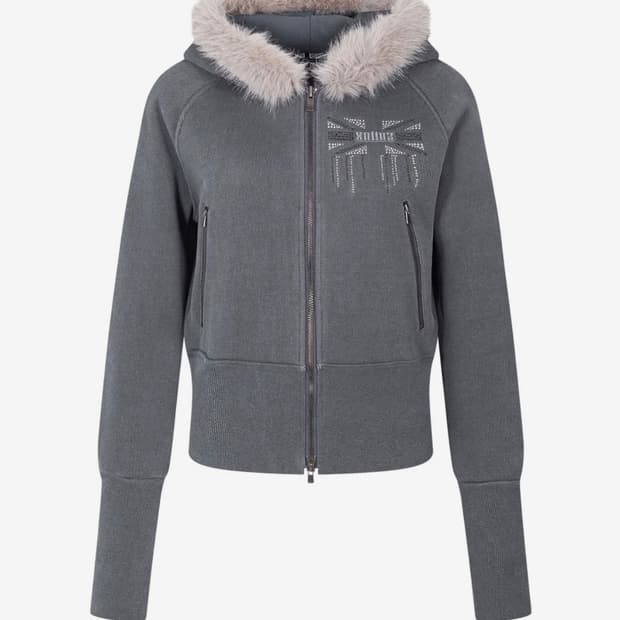 (새상품) 플리즈노팔로우 베키퍼 후디집업 차콜