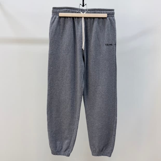 [S+급/XL] 셀린느 코튼 트레이닝 조거팬츠 그레이