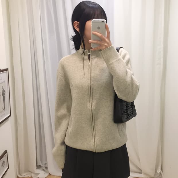 Women Beanpole Knit Zip-up 100