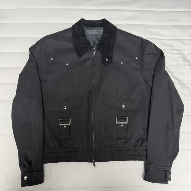 엘무드 체스터 헌팅 블루종 자켓 블랙 44 사이즈