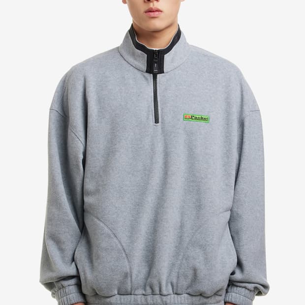 (L) 테켓 플러피 플리스 하프 집업 맨투맨 후리스