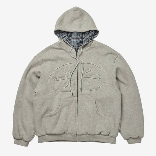 ERTR 리버시블 후드집업 체크블루 M