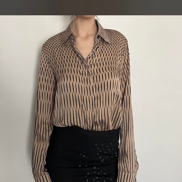 마르지엘라 아카이브피스 실크 셔츠