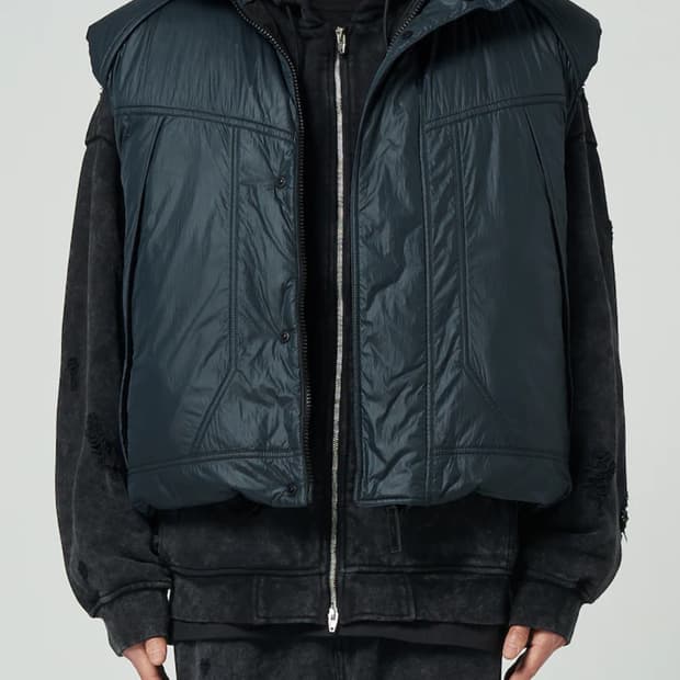 FW23 준지 나일론폴리 오버핏 크롭 베스트 50(L)