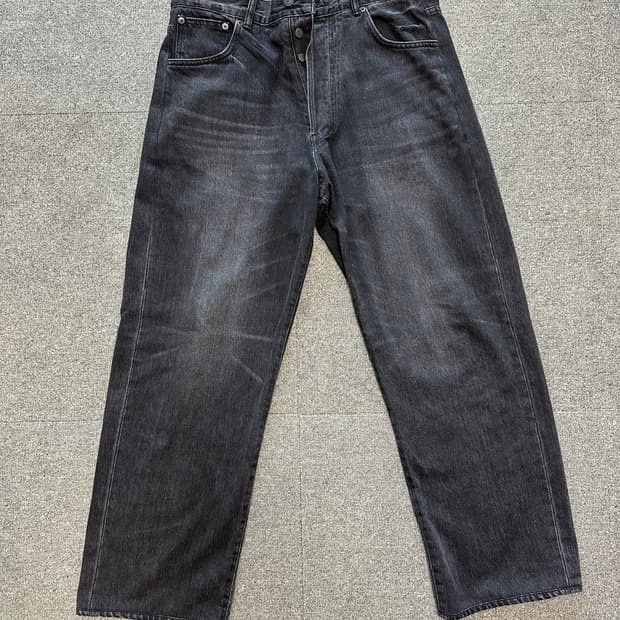 이얼즈어고 오카야마 워시드 데님 블랙 3사이즈