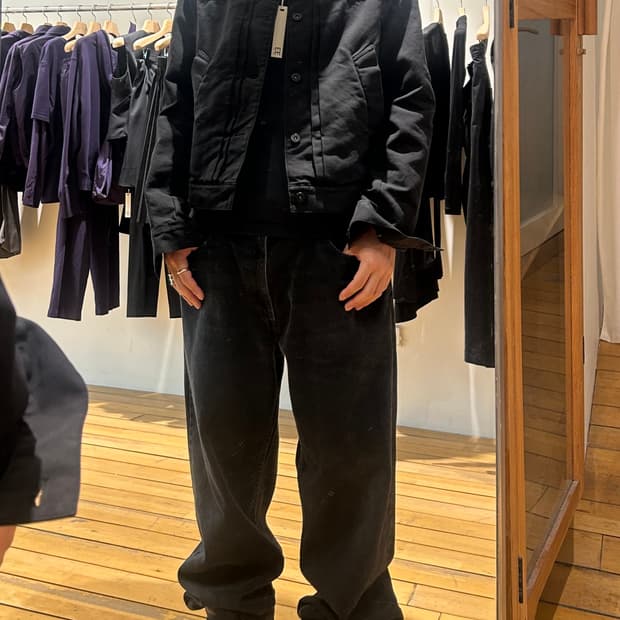 NOUVMAREE 트러커 자켓 블랙